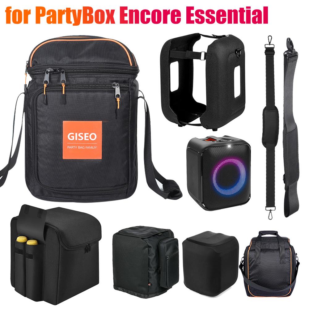 Waterproof Speaker Bag Case Large Capacity Portable Travel Carrying Case with Adjustable Strap for jbl PartyBox Encore Essential