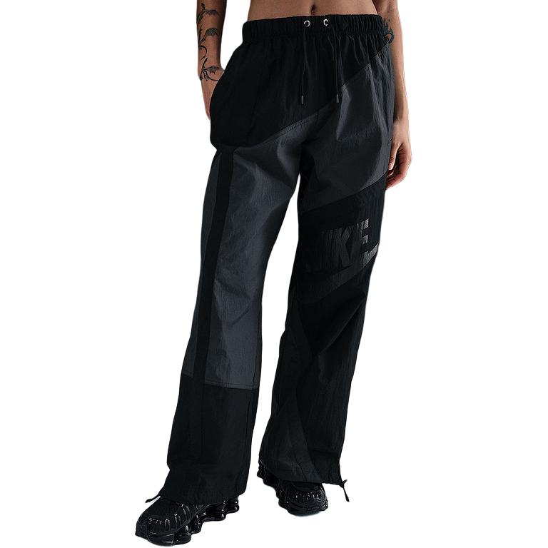 

Nike Woven Comfortable Versatile Spliced Retro Sports Casual Pants Women Pants Black HJ4179-060 M