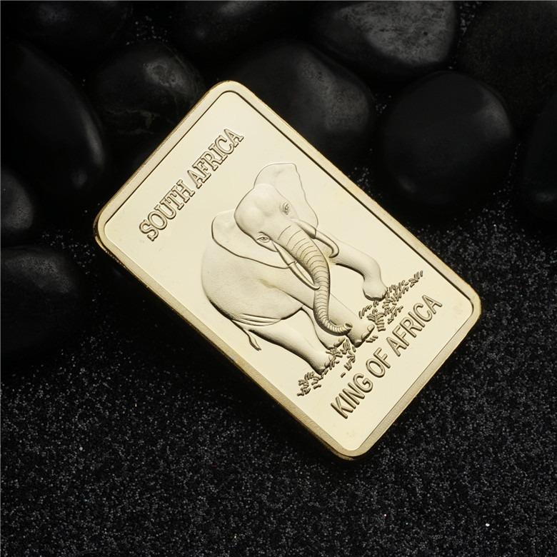 

African Lion Commemorative Medal, South African Animal Block, Kruger Gold Plated Strip, Exquisite Crafts, Collectible 1