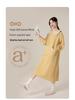 2025 Autumn Women's Soft Breathable Cotton Gauze Long Dress - Casual Home & Nightwear