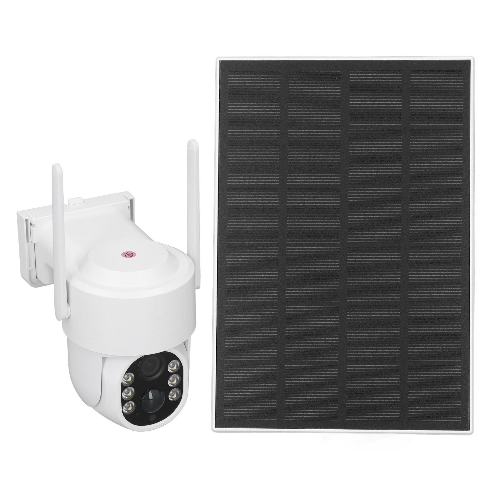 

Outdoor Solar Security Camera Wireless 360 Deg View PIR Motion Detection 2 Way Talk IP65 Waterproof