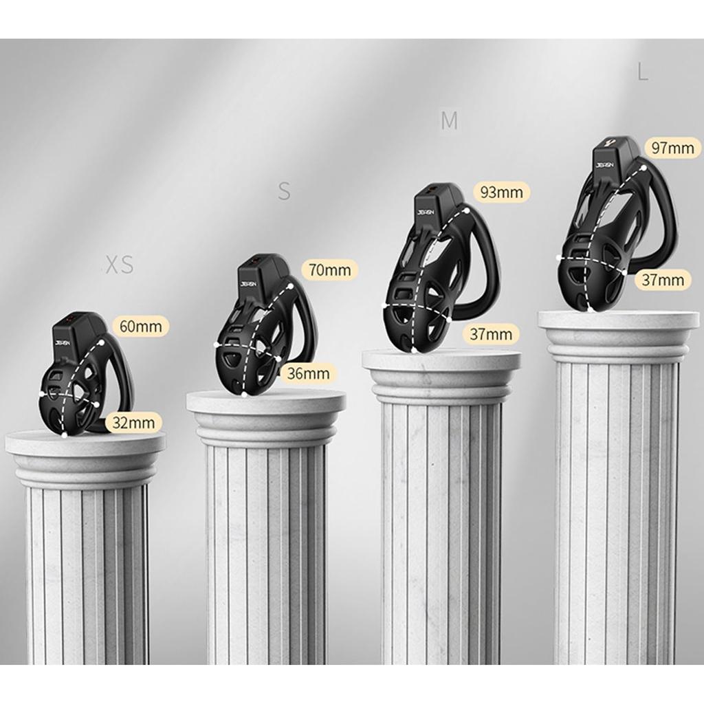 Chastity Belt Cobra Chastity Body Chastity Lock with Lock Chastity Device Cock ABS Material Chastity Cage SM with 3 Cock Rings Gameplay Sex Toys for