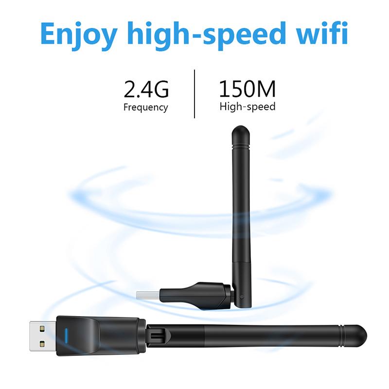 Adaptor Wifi USB 150Mbps Rețea Wireless Placă de Rețea Receptor Wi-Fi PC Laptop