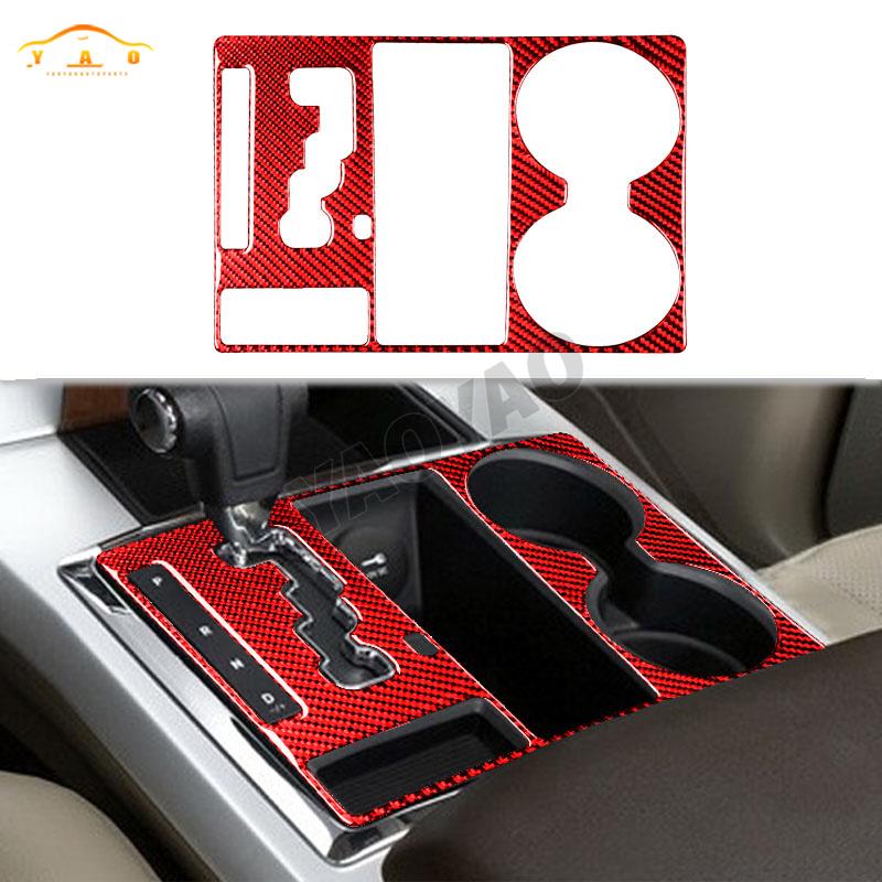 EHV5  Carbon Fiber for Dodge RAM 1500 2009 2010 2011 2012 Central Console Gear Shift Panel Decorative Sticker Decal Cover Trim