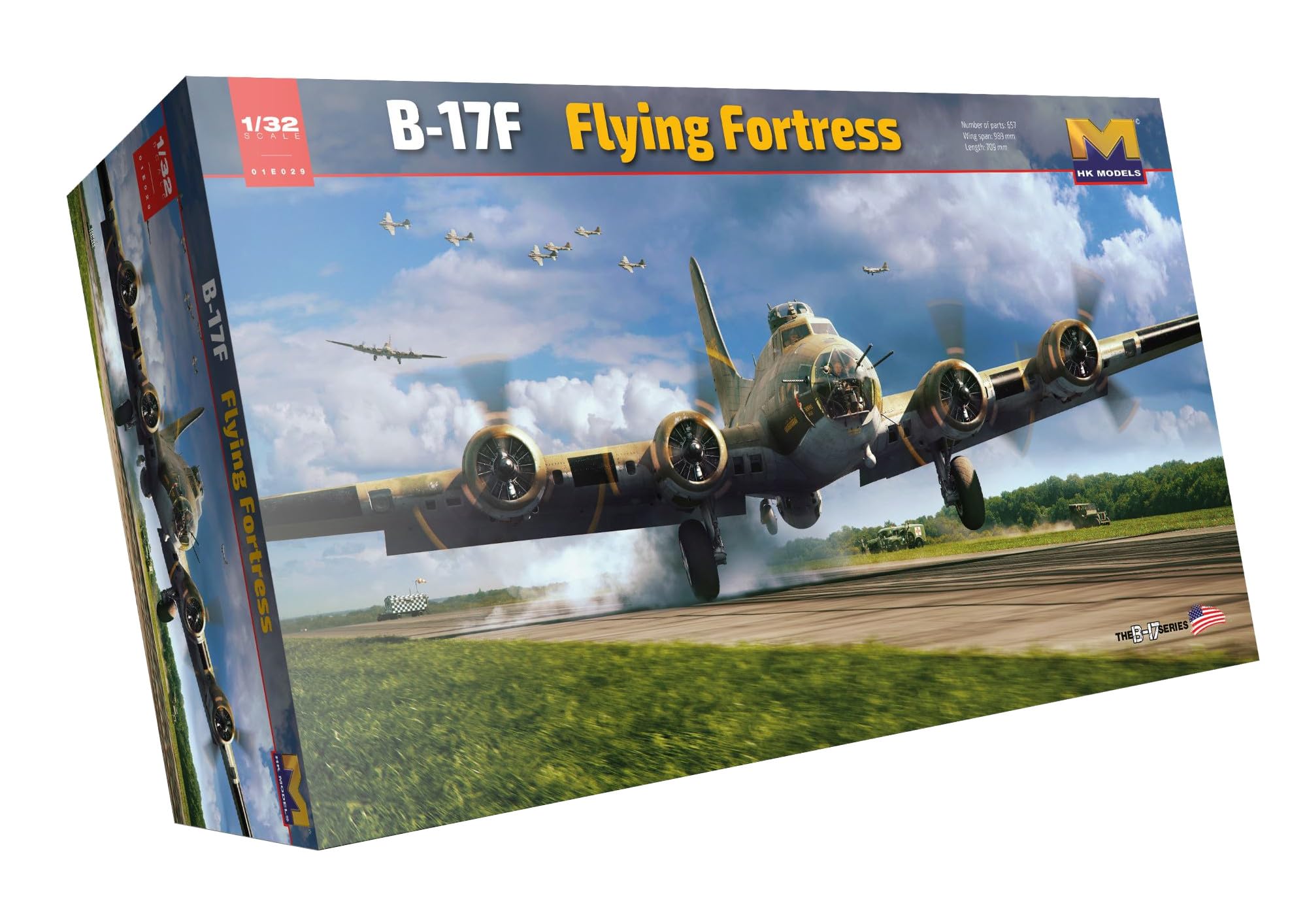 

HK Models scale US Army Flying Fortress Memphis Belle plastic model kit 01E029 1/32 B-17F