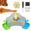 Dog Press Type Slow Feeder Adjustable Interactive Puzzle Pet Feeder Toy with Nonslip Base for Cat Dog Food Dispenser