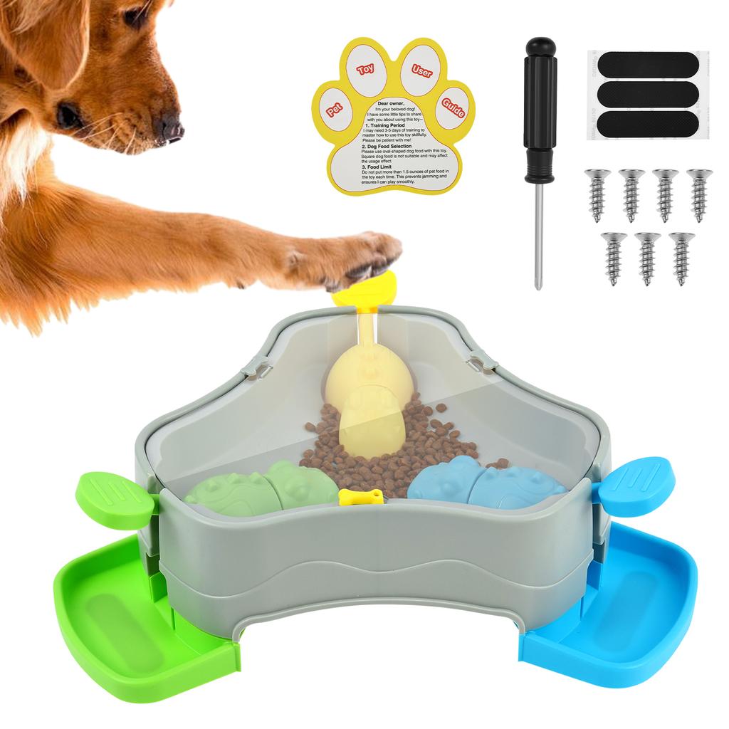 Dog Press Type Slow Feeder Adjustable Interactive Puzzle Pet Feeder Toy with Nonslip Base for Cat Dog Food Dispenser