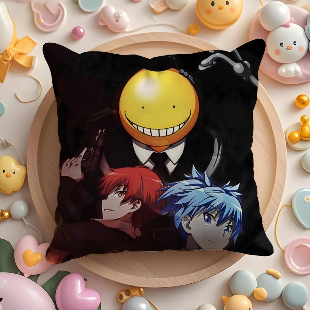 A-Assassination Classroom Pillow Case Soft Plush Fabric Double-Sided Printed Cushion Cover Warm Winter Sofa Pillow Case 30cmx30cm