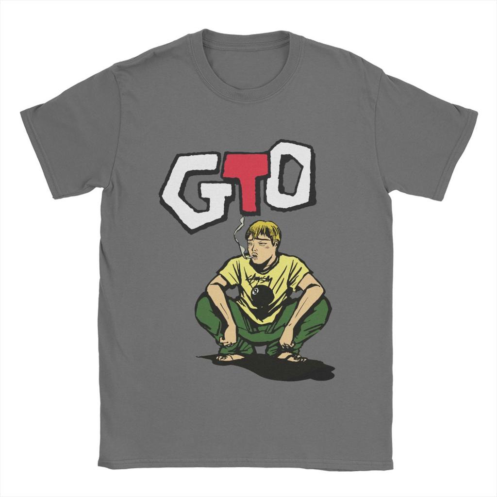 Men T-Shirts GTO Great Teacher Onizuka Humor Cotton Tee Shirt Short Sleeve T Shirt Round Collar Clothes Plus Size