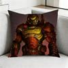 Game DDoomM Slayer  Square DoubleSided printed Pillow Case Bedroom Bedside Pillow Sofa Cushion Cover Gift