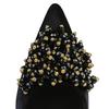 Fashion New Beaded metal flower Women Pumps Luxury banquet shoes Women 7 cm heels Stiletto Suede kitten high heels Female party shoes