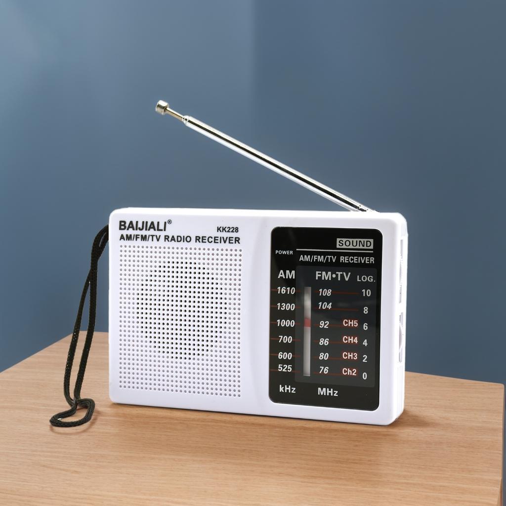 Telescopic Antenna Radio AM FM Battery Operated Portable Radio Reception Long Lasting For Emergency Running Walking Home Radio