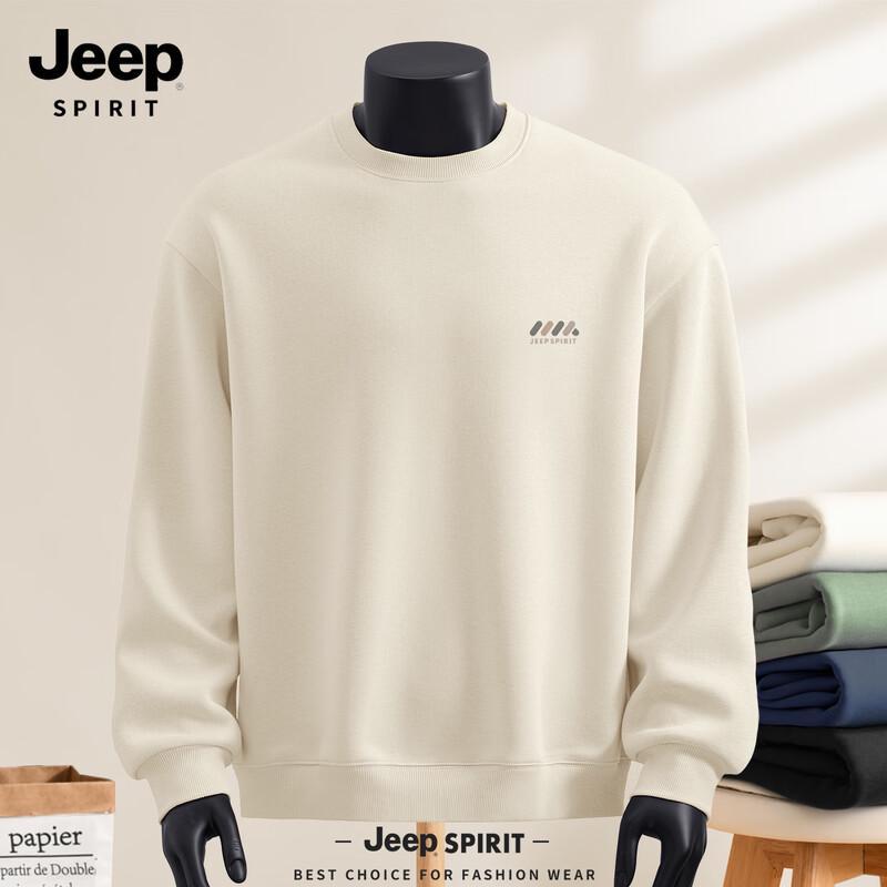 JEEP SPIRIT Men's 2025 Autumn Casual Round Neck Sweatshirt