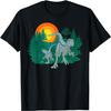 Camiseta Pôr do Sol Raptor Azul Jurassic World
