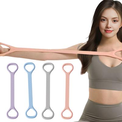 Bande de résistance Fitness Figure 8 avec poignée Antidérapante Hommes Femmes Expandeur de poitrine Sangle élastique Bras Dos Épaule Étirement Yoga Tension