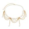 Metallic Color Pattern Waist Chain Heart Solid Electroplated Waist Belt Nightclubs