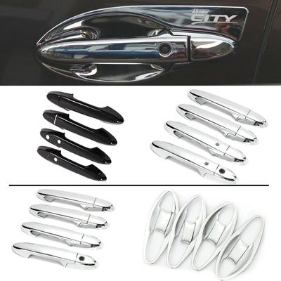 Upgrade Pre Honda City 2014-2018   Kryt misky kľučky dverí auta Prekrytia Ochranné nálepky Auto Styling Chróm