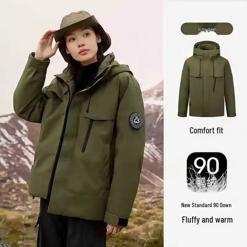 

Yalu Xu Kai Style Unisex Short Down Parka Jacket M