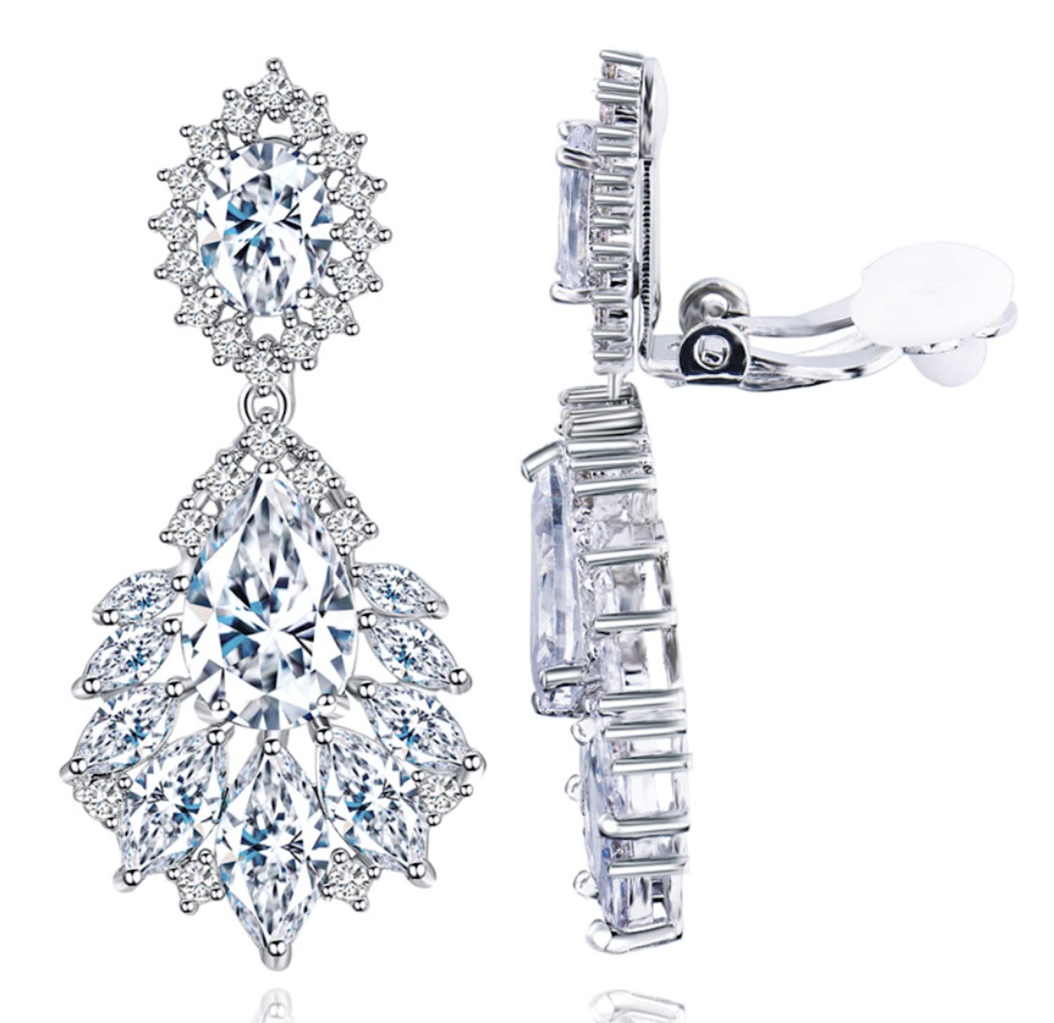 

Ladies Cubic Zirconia Earrings Accessories for and Events [J s select] Weddings, Bridal, Parties, (A)