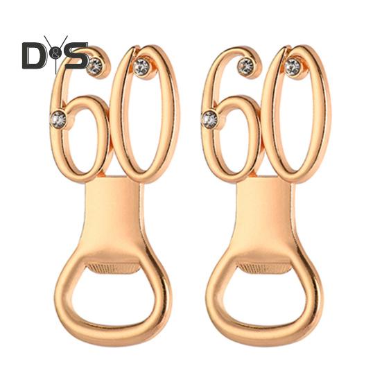 2Pcs Compact Bottle Opener Number 15/21/60 Unique Birthday Party Gift Manual Bottle Opener