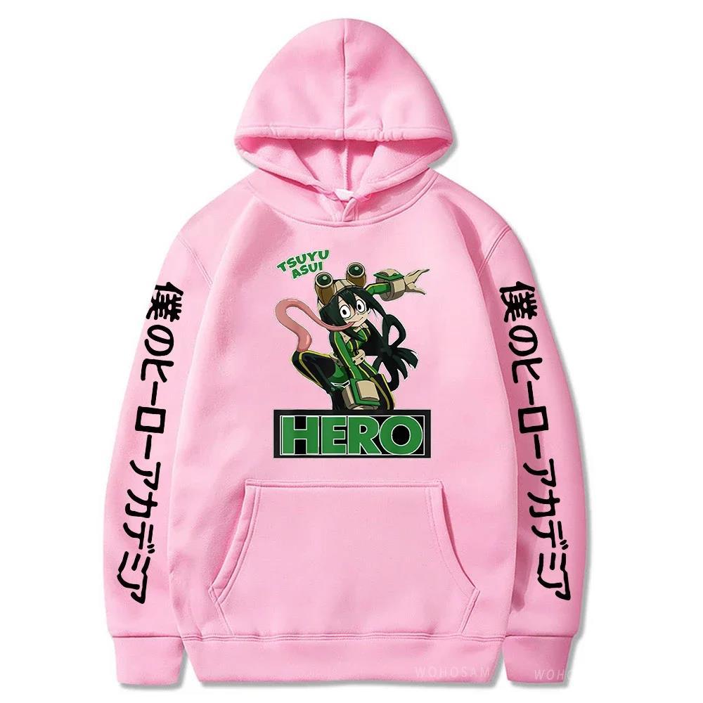 My Hero Academia Tsuyu Asui Boku No Hero Academia Anime Hoodies Women Autumn Winter Fleece Streetwear