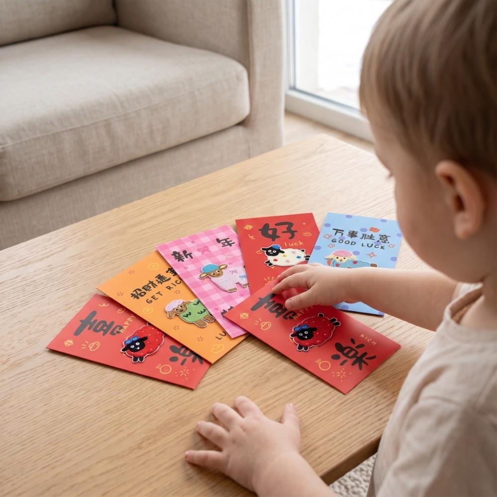 Cute Sheep Red Packet 2027 Chinese New Year Red Envelopes New Year Money Pocket  Kids Family Gift