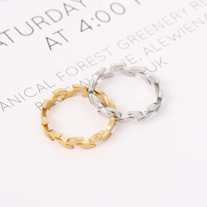 Edelstahl Damen Offen Geschlossen Blattringe Mädchen Botanisch Damen Knöchel Blätter Ringe Hochzeitsparty ins Schmuck