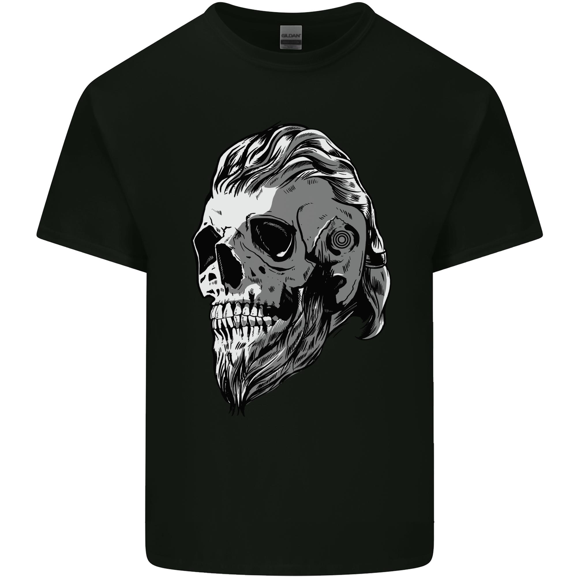 Odin Viking Skull Skull Unisexs Light Cotton TShirt S