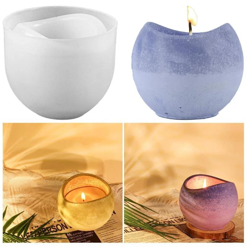 Nordic Style Gypsum Candle Cup Silicone Mold DIY Aromatherapy Candle Jar Concrete Container Wax Cup Cement Flower Pot Molds