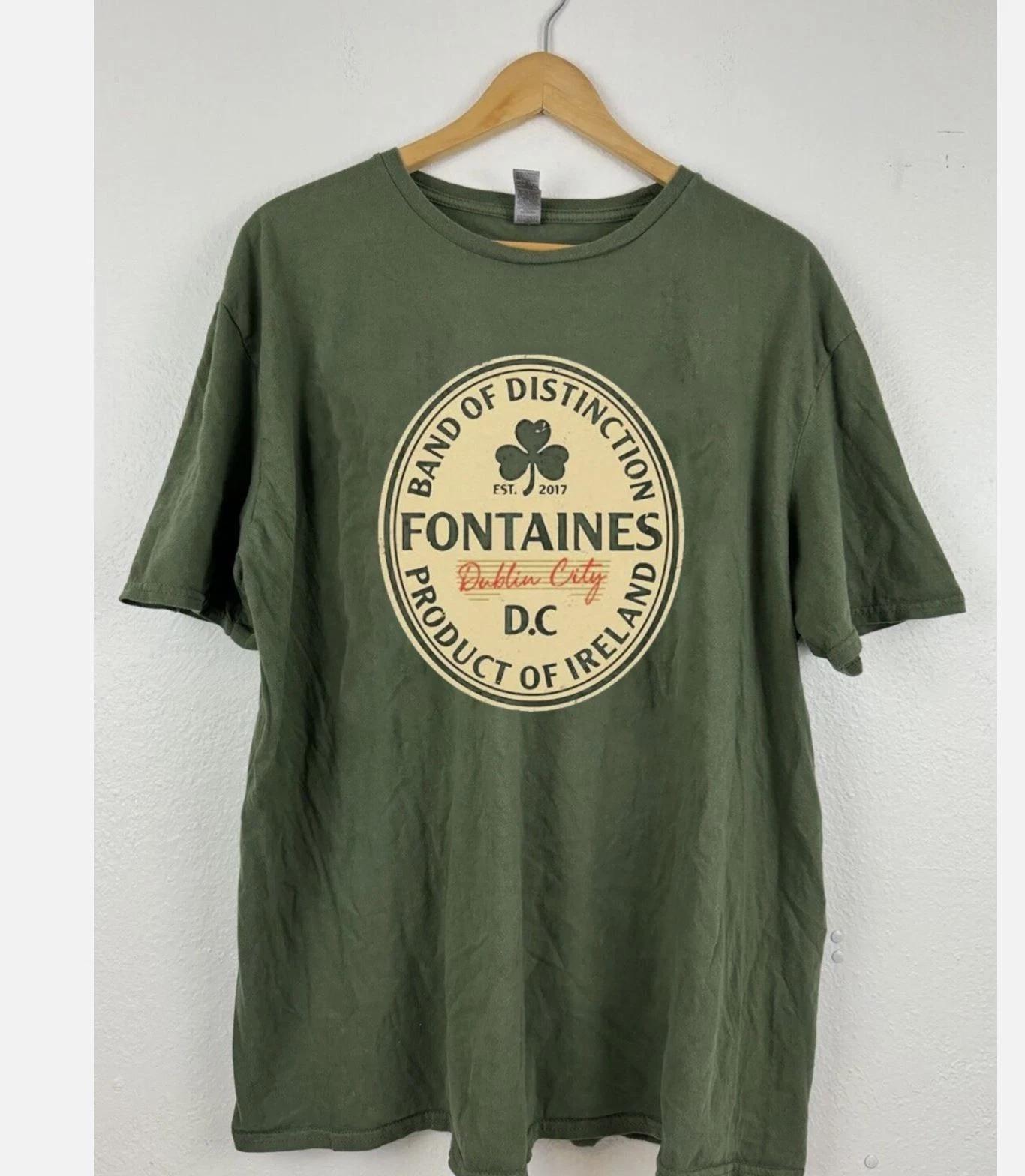 

Fontaines D.C. Band Est 2017 Logo T Shirt Green All Size L