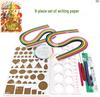 Art du Quilling Bricolage Ensemble d'Outils et de Papier 9 Pièces