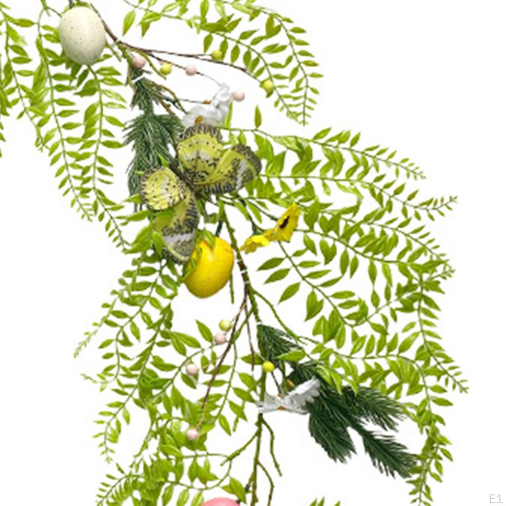 Ostereier-Girlande zum Aufhängen, bunter Eierkranz, künstlich für