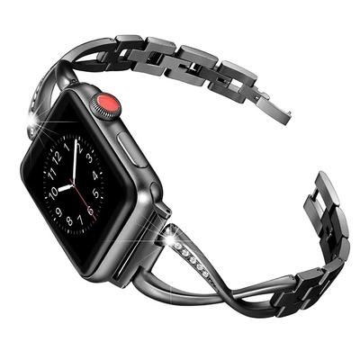 Women Bracelet for Apple Watch Band 44mm 45mm 41mm 40mm 42mm 38mm Metal Bling Diamond Strap for Iwatch Ultra 8 7 SE 6 5 4 3 2 1 Smartwatch Wristband