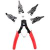 4-in-1 Circlip Plier Carboon Steel Multifunctional Snap Ring Pliers Set Anti Slip Easy To Operate Retaining Ring Pliers