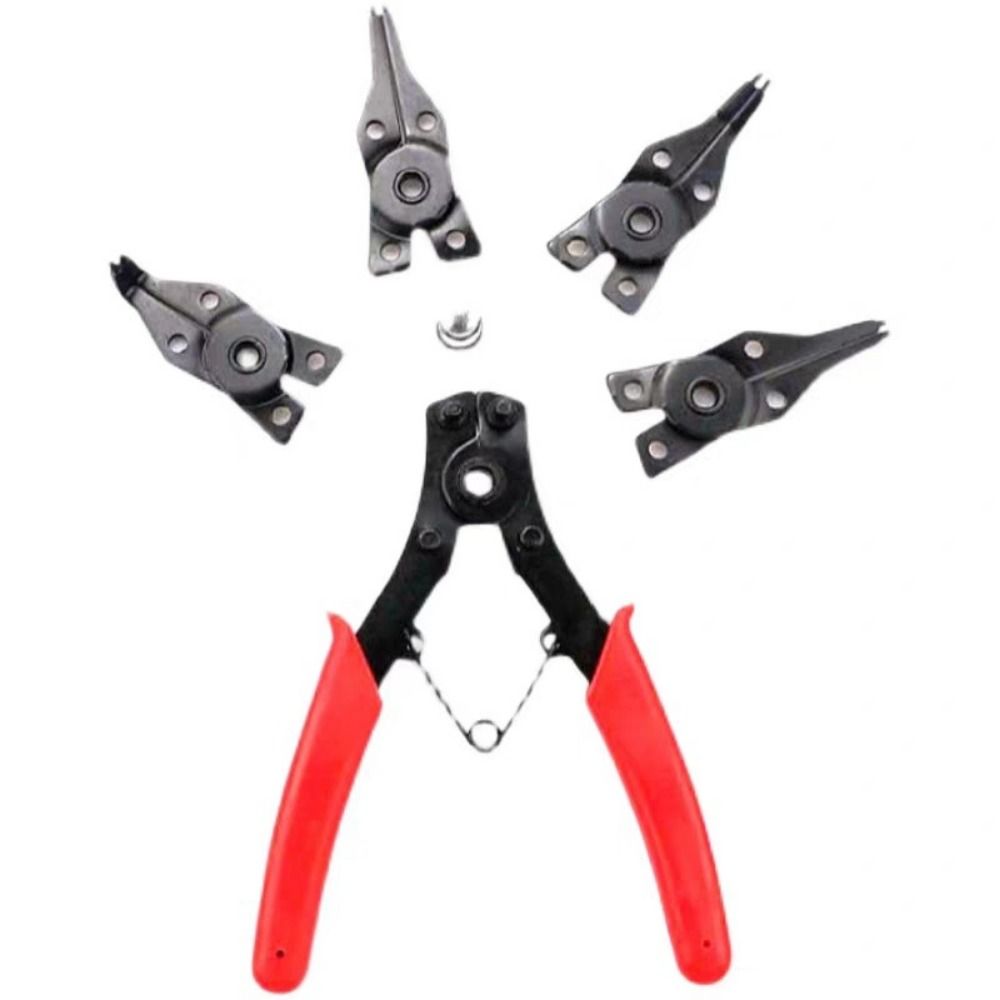 4-in-1 Circlip Plier Carboon Steel Multifunctional Snap Ring Pliers Set Anti Slip Easy To Operate Retaining Ring Pliers