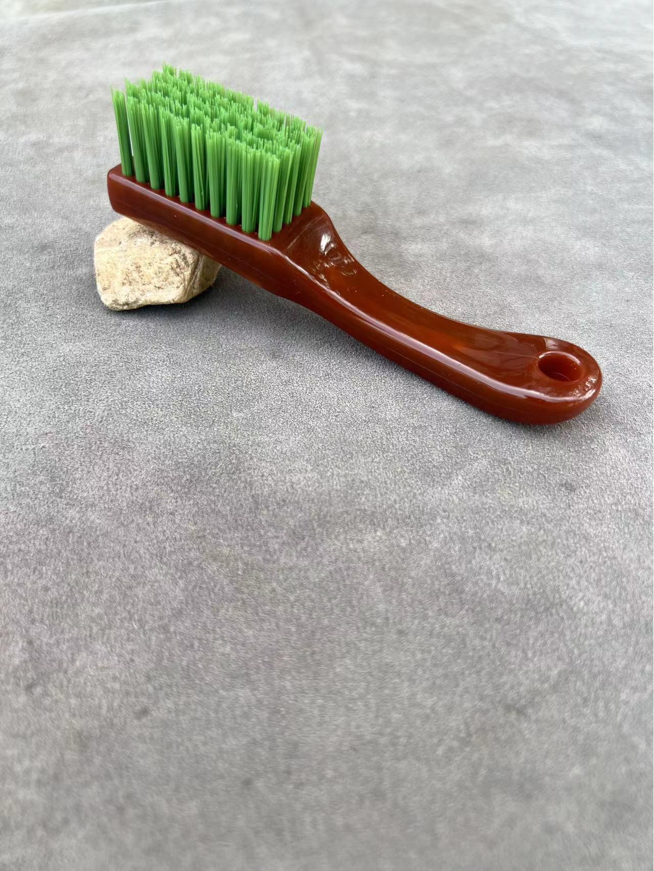 Jade Green Silicone Handle Brush for Cleaning and Polishing Wenwan, Walnut, and Vajra Surfaces
