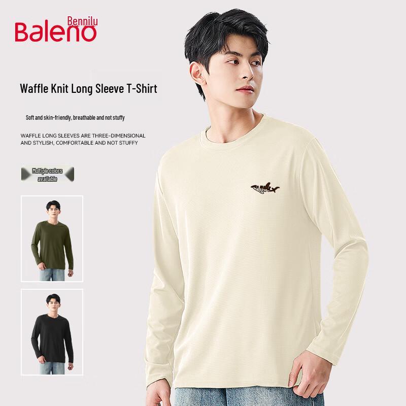

Baleno Men s Waffle Knit Long Sleeve T-Shirt L