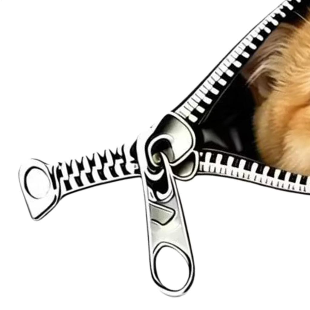 1PC Creative Zipper Cat Car Stickers Dog Car Window Glass Stickers Scratch Covering Electric Car Decoration Waterproof Stickers