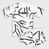 26 Neues MMA Sportset Herren Schwarz Weiß Grafik Rash Guard T-Shirts & Shorts Sets Schnelltrocknend Kampftraining Anzug Erwachsene Kinder