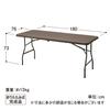 Takasho Garden Table Easy Carry Dining Table Rattan Style Brown High Density Polyethylene ECF Foldable Outdoor Balcony ECF-T01BR