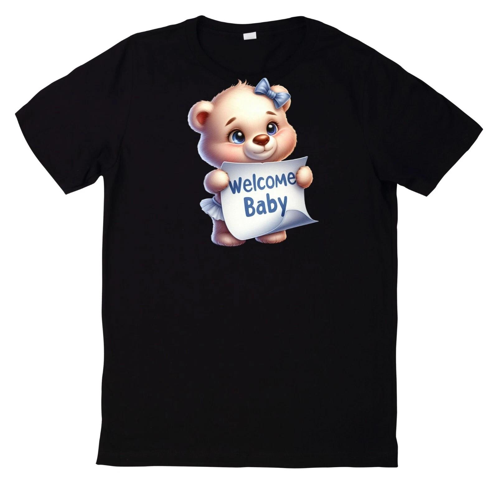 T-Shirt Willkommen Baby Lustiges Motiv Babyparty Baumwolle L