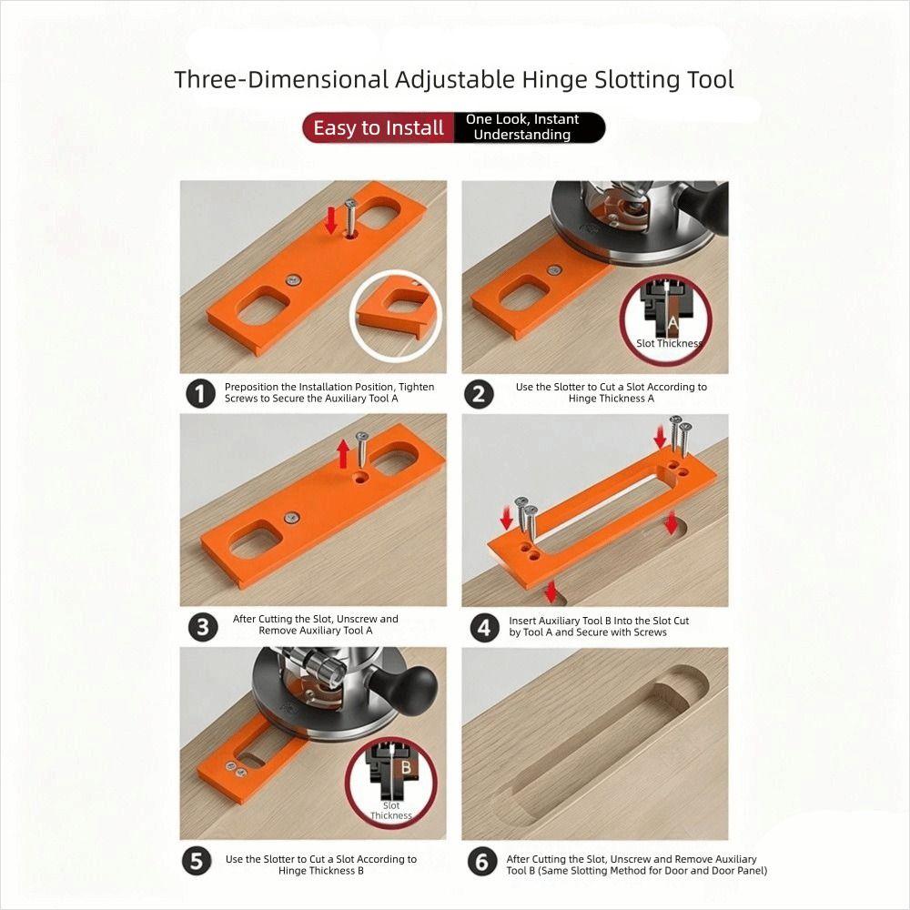 Three Dimensional Adjustable Slotting Mold Door Cross Hinge  Wooden Door Installation