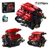 V8 Turbo Engine Building Blocks 1370pcs Motorized Mechanical Kit STEM Educational Toy Creative Desktop Decor Gifts