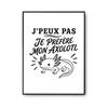 Affiche - PLANETEE - Collection « J'peux Pas Minimaliste » - Axolotl - Papier Photo 310 G/m² - Surface Perlée