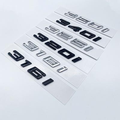 New Font Numbers Letters 316i 318i 320i 325i 328i 330i 340i GT ABS Emblem for BMW 3 Series E90 E46 F30 Car Trunk Logo