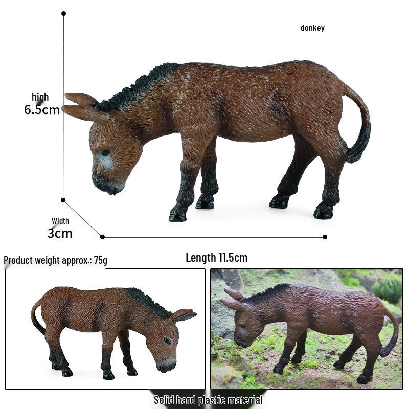 Wild Safari Animal Figurines: Giraffe, Elephant, Rhinoceros, Brown Bear, Tiger, Lion, Leopard, Hippopotamus - Solid Cognitive Toys