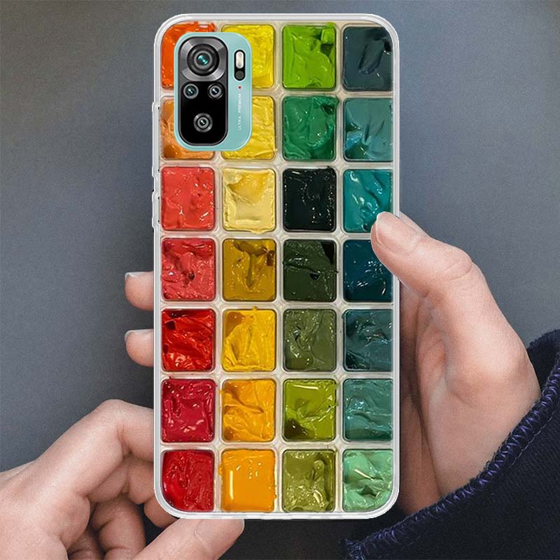Watercolors Set Paint Palette Painting Box Phone Case For Xiaomi Redmi Note 14 13 12S 12 10 10S 11 Pro Plus 11S 11E 11T 9 9S Sof