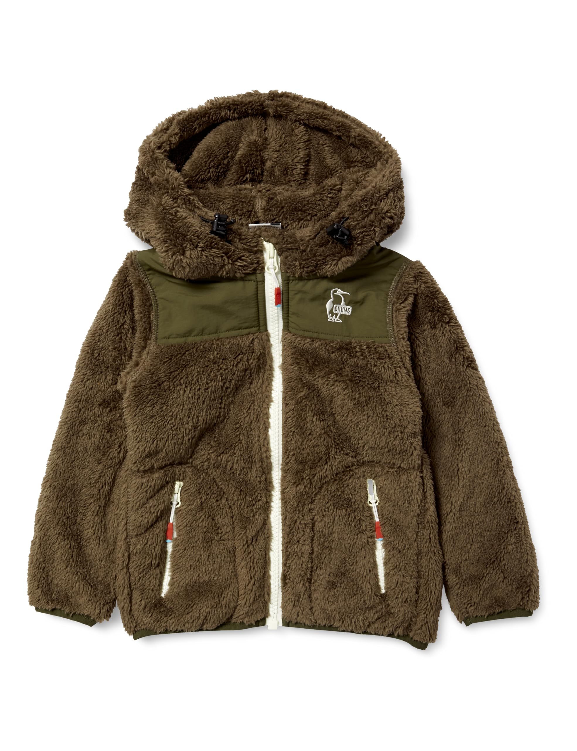 

Chums Elmo Fleece Full Zip Medium Kid s Parka, Brown/Khaki,