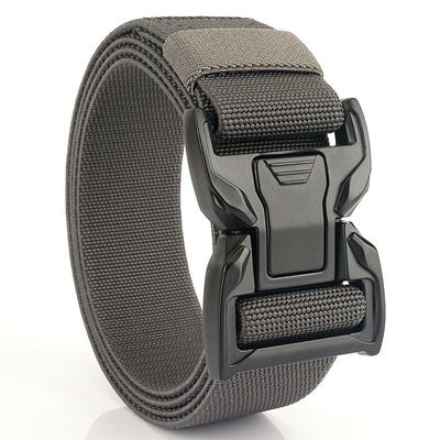 New Men'S Commuting Belt With Automatic Buckle Nylon Waistband, Outdoor Leisure Versatile Double-Layer Thick Belt