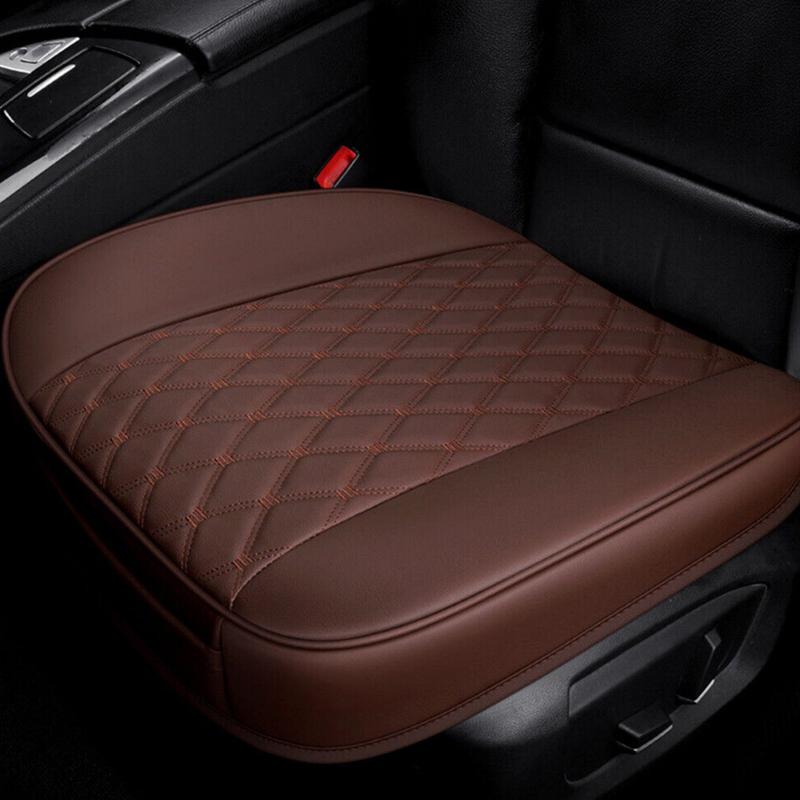 

Soft Breathable PU Leather Car Front Seat Cover Pad Cushion For Cars Auto Trucks Brown